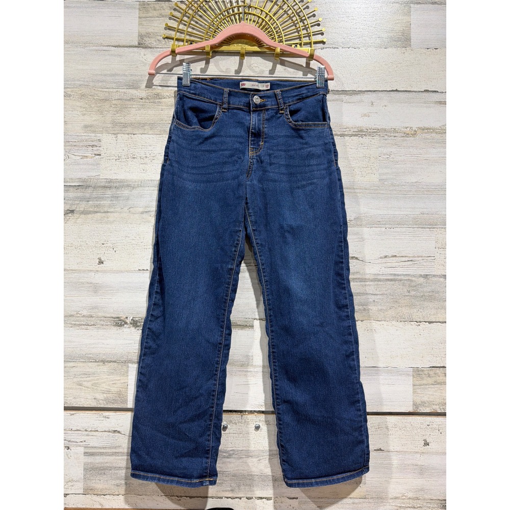 Levi's Wide Leg Jeans Girls 12 Blue Adjustable Waist Skater EUC‎